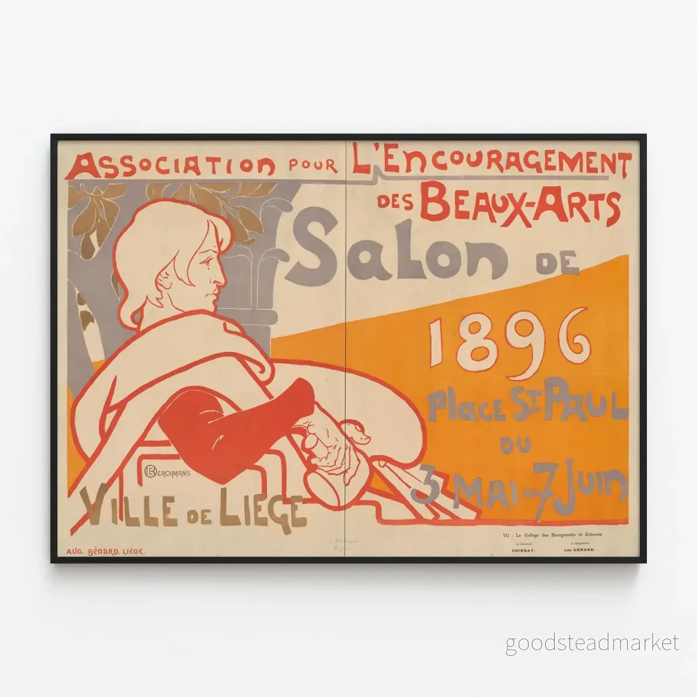 Affisch Salon des Beaux-Arts 1896 i Liège