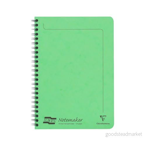 Clairefontaine "Europa" A4 notemaker Enda A5 Limegrönt 5016196030979