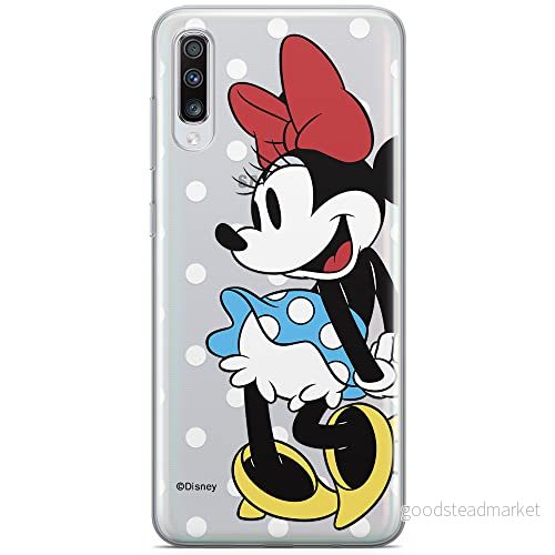 ERT GROUP mobiltelefonfodral för Samsung A70 originalt och officiellt licensierat Disney mönster Minnie 034 optimalt anpassad till formen på mobiltelefonen, gedeeltelijk transparant 5902980410815