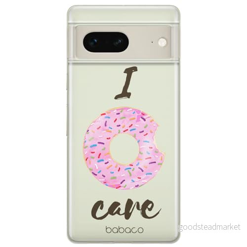 ERT GROUP mobiltelefonfodral för Google PIXEL 7 originalt och officiellt licensierat Babaco mönster Donut 001 optimalt anpassad till formen på mobiltelefonen, gedeeltelijk transparant 5905795147921