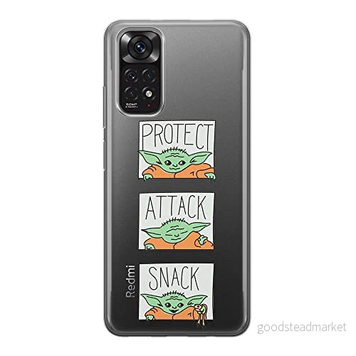 ERT GROUP mobiltelefonfodral för Xiaomi REDMI NOTE 11S 4G / 11 originalt och officiellt licensierat Star Wars mönster Baby Yoda 009, gedeeltelijk transparant 5905511555115