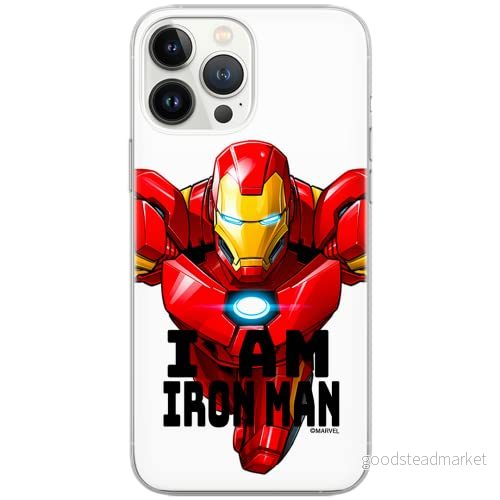 ERT GROUP mobiltelefonfodral för Apple Iphone 6 PLUS originalt och officiellt licensierat Marvel mönster Iron Man 029 Vit anpassad till formen på mobiltelefonen, fodral tillverkad av TPU plast 5904805144486
