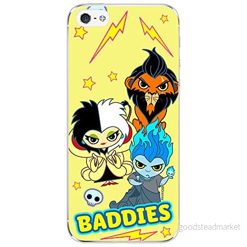ERT GROUP mobiltelefonfodral för Iphone 5/5S/SE originalt och officiellt licensierat Disney mönster Villains 004 optimalt anpassad till formen på mobiltelefonen, fodral tillverkad av TPU plast 5905131379054