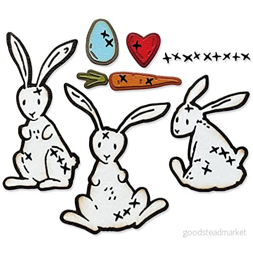 Thinlits Die Set 15PK Bunny Stitch av Tim Holtz 630454285083