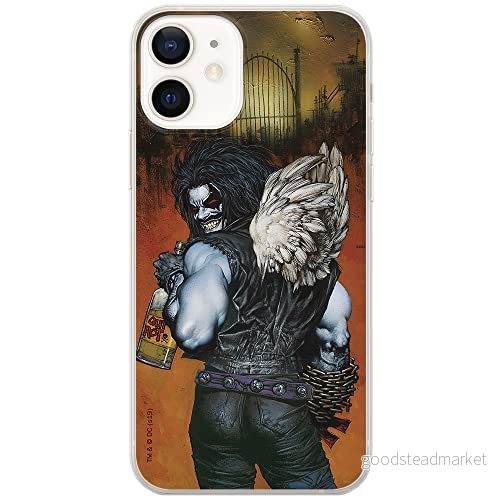 ERT GROUP mobiltelefonfodral för Apple Iphone 12/12 PRO originalt och officiellt licensierat DC mönster Lobo 002 Vit optimalt anpassad till formen på mobiltelefonen, fodral tillverkad av TPU plast 5903537999852