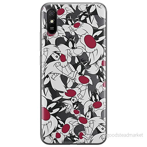 ERT GROUP mobiltelefonfodral för Xiaomi REDMI 9A originalt och officiellt licensierat Looney Tunes mönster Sylvester 004 optimalt anpassad till formen på mobiltelefonen, gedeeltelijk transparant 5903040367414