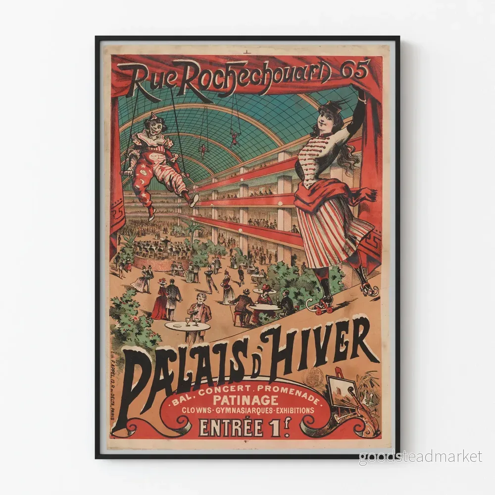 Vintageposter Palais d'Hiver Rue Rochechouard 65