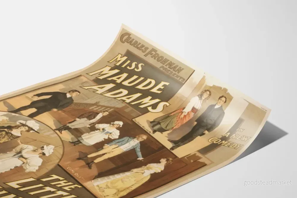 Vintageposter av Miss Maude Adams i The Little Minister - Bild 3