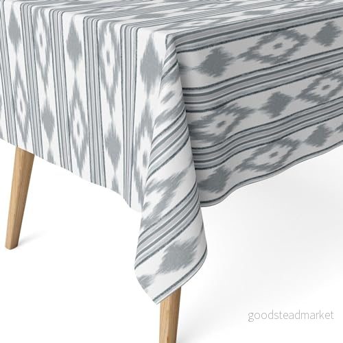 ECOMMERC3 fläckbeständig bordsduk för rektangulärt bord storlek 180 x 140 cm extra mjuk och vattentät grå 8435767365383