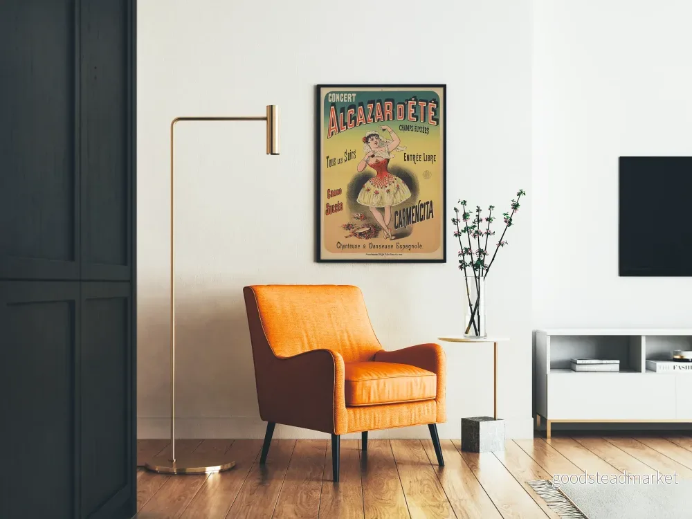 Vintageaffisch för sommarens Alcazar-konsert på Champs Élysées Carmencita - Bild 2