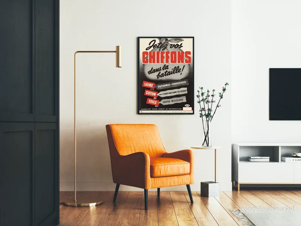 Vintage poster Tjäna dina trasor i striden - Retro väggdekoration - Bild 2