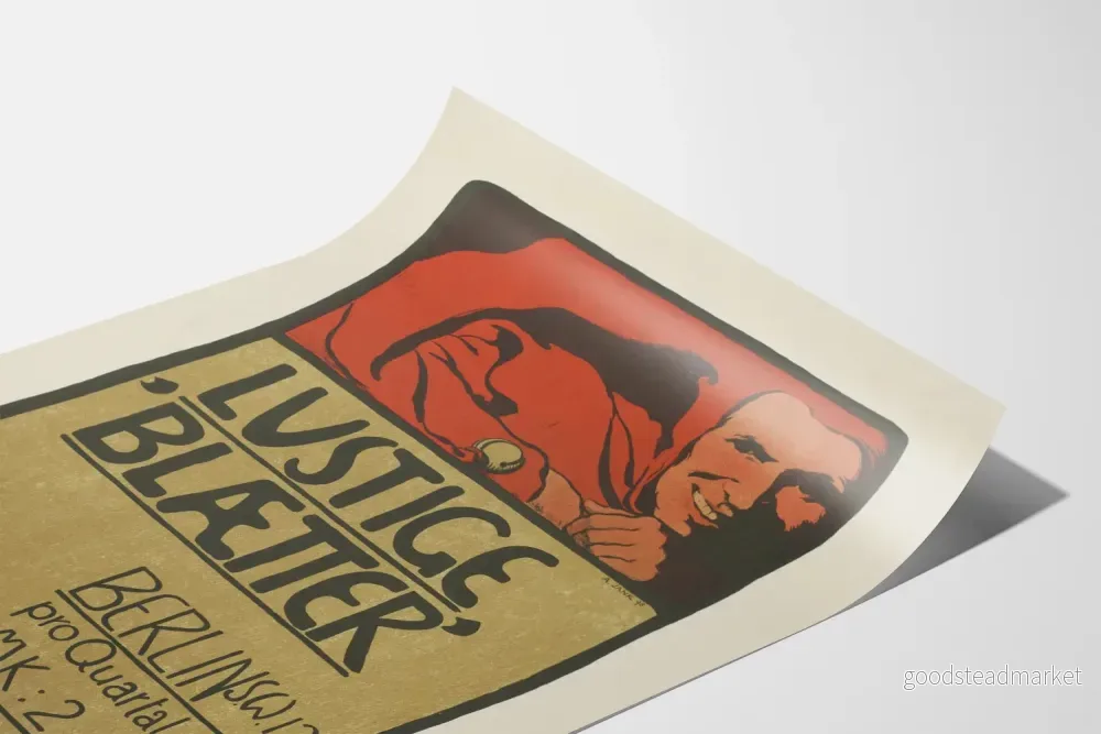 Vintage affisch med roliga blad som dekorativt inslag - Bild 3