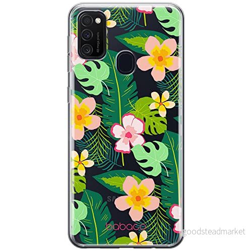 ERT GROUP mobiltelefonfodral för Samsung M21 originalt och officiellt licensierat Babaco mönster Flowers 019 optimalt anpassad till formen på mobiltelefonen, gedeeltelijk transparant 5903932639414