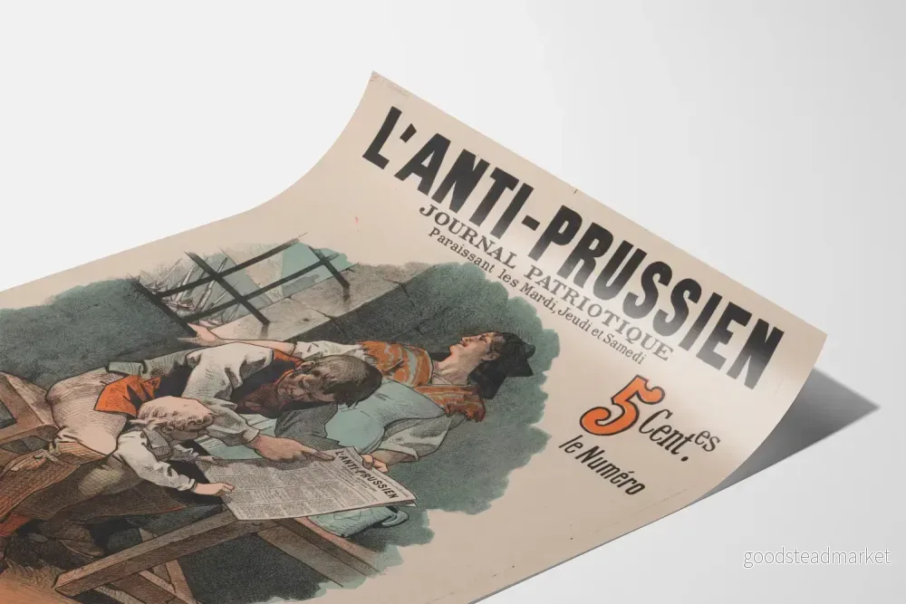 Vintageposter L'Anti-Prussien Journal Patriotique – Retro väggdekoration - Bild 3