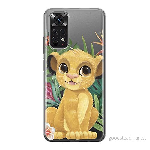 ERT GROUP mobiltelefonfodral för Xiaomi REDMI NOTE 11S 4G / 11 originalt och officiellt licensierat Disney mönster Simba & Friends 004, gedeeltelijk transparant 5905511555610