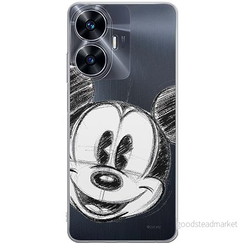 ERT GROUP mobiltelefonfodral för Realme C55 originalt och officiellt licensierat Disney mönster Mickey 004 optimalt anpassad till formen på mobiltelefonen, gedeeltelijk transparant 5905511857691