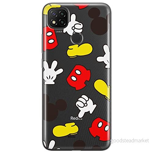 ERT GROUP mobiltelefonfodral för Xiaomi REDMI 9C originalt och officiellt licensierat Disney mönster Mickey 046 optimalt anpassad till formen på mobiltelefonen, gedeeltelijk transparant 5905131807601