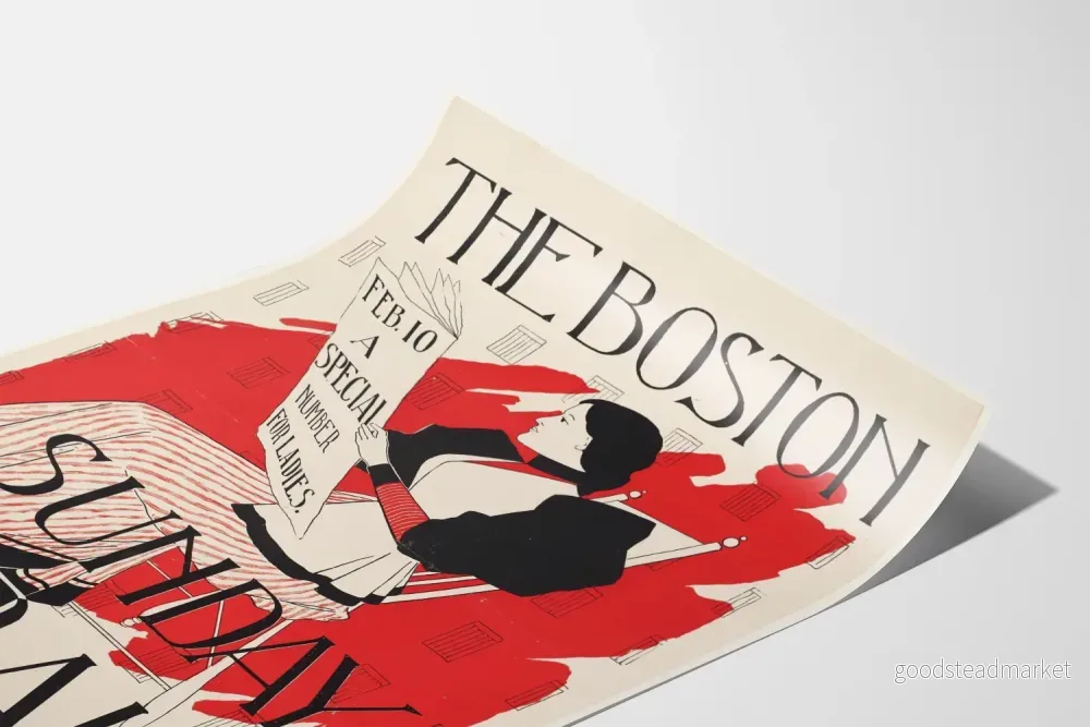 Vintageposter The Boston Sunday Herald speciellt för kvinnor - Bild 3