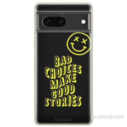 ERT GROUP mobiltelefonfodral för Google PIXEL 7 originalt och officiellt licensierat Babaco mönster Bad choices 002 optimalt anpassad till formen på mobiltelefonen, fodral tillverkad av TPU plast 5905795146474
