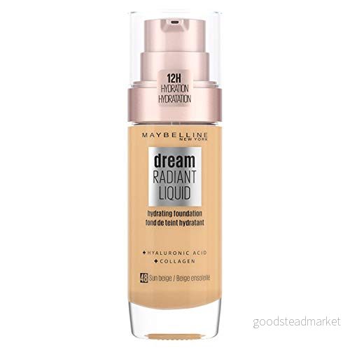 Maybelline New York Dream Radiant Liquid Makeup Foundation, Storlek: 30 ml, 48 sun beige 3600530521876