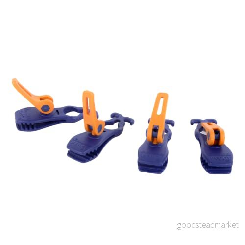 peggy Peg krokodil set med 4 krokodilklämmor multifunktionella presenningsklämmor, skuggtygklämmor, tältklämma och solskyddsklämmor markisklämmor för utomhus 4260172640107