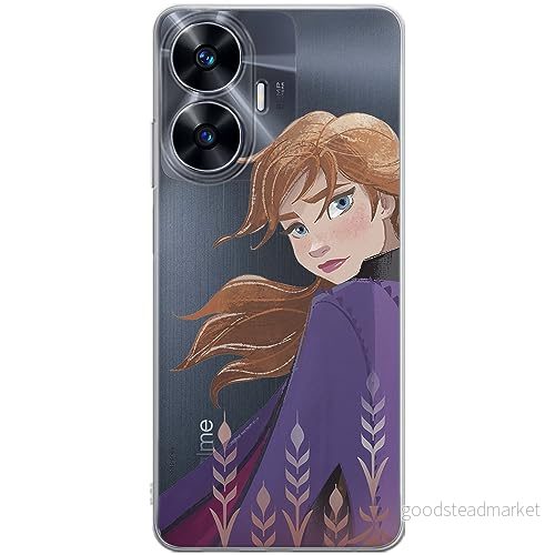 ERT GROUP mobiltelefonfodral för Realme C55 originalt och officiellt licensierat Disney mönster Anna 002 optimalt anpassad till formen på mobiltelefonen, gedeeltelijk transparant 5905511859343
