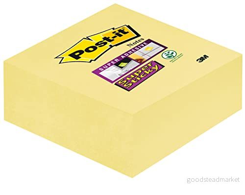 Post it 2028 SCY Super Sticky kuber, 76 x mm, 270 ark, gul 51141401492