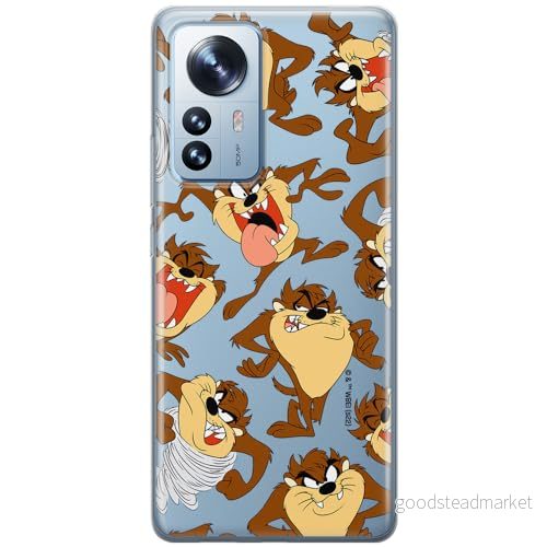 ERT GROUP mobiltelefonfodral för Xiaomi 12 / 12X originalt och officiellt licensierat Looney Tunes mönster Tasmanian 005 optimalt anpassad till formen på mobiltelefonen, gedeeltelijk transparant 5905511624866