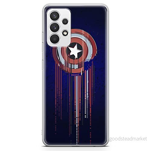 ERT GROUP mobiltelefonfodral för Samsung A32 4G LTE originalt och officiellt licensierat Marvel mönster Captain America 017 anpassad till formen på mobiltelefonen, fodral tillverkad av TPU plast 5903040470183