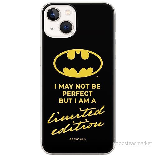 ERT GROUP mobiltelefonfodral för Iphone 13 originalt och officiellt licensierat DC mönster Batman 062 optimalt anpassad till formen på mobiltelefonen, fodral tillverkad av TPU plast 5905131517630