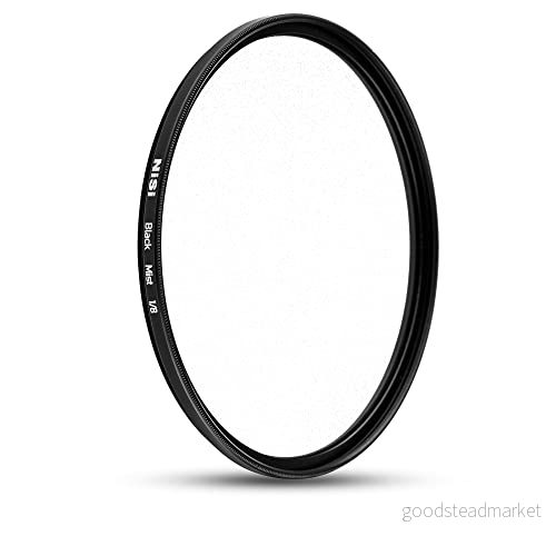 NiSi 49 mm rund svart dimma 1/8 styrka mjuka upp bilder, minska kontrast, förbättra humör och atmosfär Diffusionslinsfilter för mjuka, drömliknande bioeffekter Fotografi 6972949372187