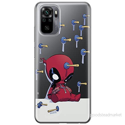 ERT GROUP mobiltelefonfodral för Xiaomi REDMI NOTE 10/ 10S originalt och officiellt licensierat Marvel mönster Deadpool 005 optimalt anpassad till formen på mobiltelefonen, gedeeltelijk transparant 5903537183695