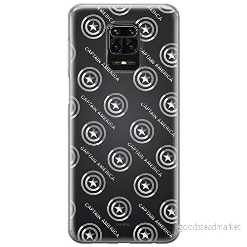 ERT GROUP mobiltelefonfodral för Xiaomi REDMI NOTE 9 PRO/ 9S originalt och officiellt licensierat Marvel mönster Captain America 012, fodral tillverkad av TPU plast 5903040313596