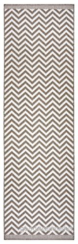NORTHRUGS Palma matta för inomhus och utomhusbruk 80 x 250 cm vändbar väderbeständig modern design sicksack mönster balkong uteplats trädgård vinterträdgård vardagsrum 4260770247302