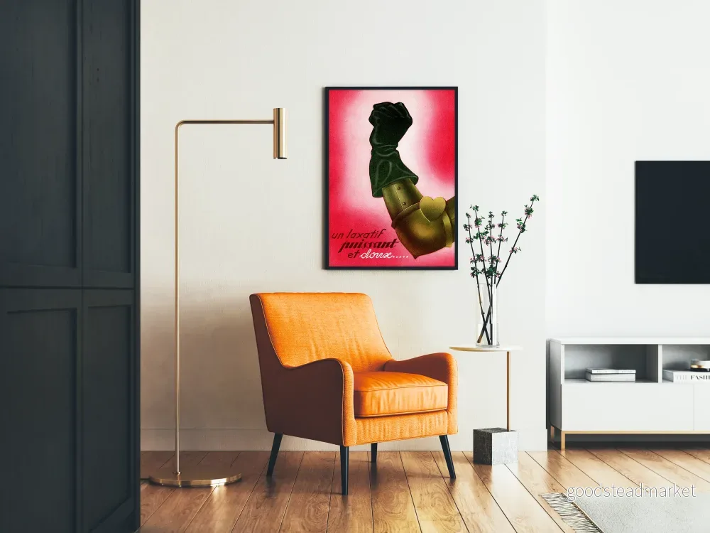 Vintageposter av en kraftfull och mild laxerande - retro väggdekoration - Bild 2