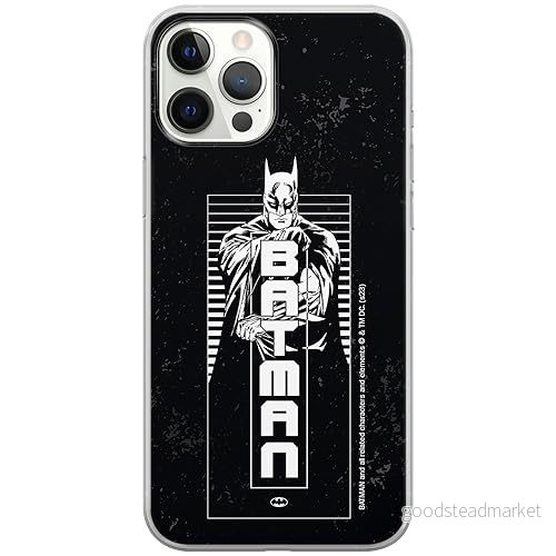 ERT GROUP mobiltelefonfodral för Iphone 12 PRO MAX originalt och officiellt licensierat DC mönster Batman 041 optimalt anpassad till formen på mobiltelefonen, fodral tillverkad av TPU plast 5905795058944