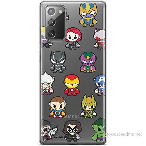 ERT GROUP mobiltelefonfodral för Samsung GALAXY NOTE 20 originalt och officiellt licensierat Marvel mönster Avengers 025 optimalt anpassad till formen på mobiltelefonen, gedeeltelijk transparant 5904805193439