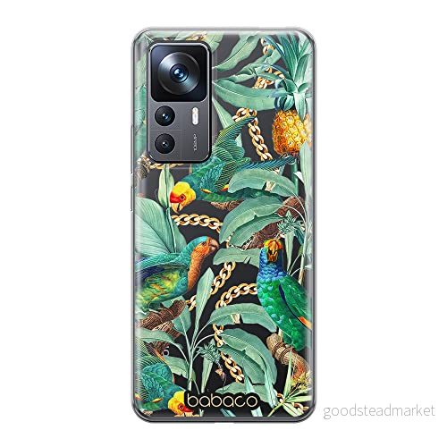 ERT GROUP mobiltelefonfodral för Xiaomi 12T/12T pro/K50 Ultra originalt och officiellt licensierat Babaco mönster Flowers 058 optimalt anpassad till formen på mobiltelefonen, gedeeltelijk transparant 5905511584962