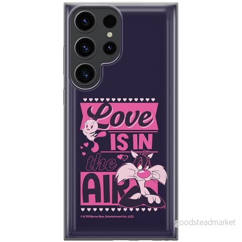 ERT GROUP mobiltelefonfodral för Samsung S23 ULTRA originalt och officiellt licensierat Looney Tunes mönster Sylvester & Tweety 007, fodral tillverkad av TPU plast 5905795123376