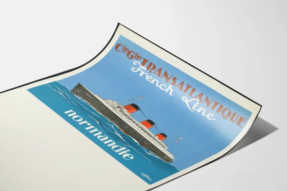 Vintageposter Transatlantique French Line Normandie - Bild 3