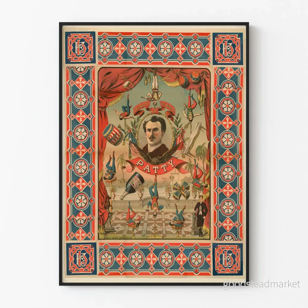 Vintageposter Wonder of the World Patty väggdekoration cirkus Vintageposter Wonder of the World Patty väggdekoration cirkus