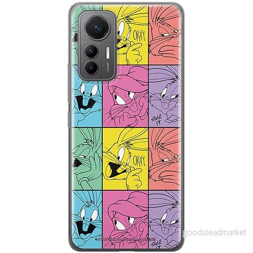 ERT GROUP mobiltelefonfodral för Xiaomi 12 LITE originalt och officiellt licensierat Looney Tunes mönster Bugs 026 optimalt anpassad till formen på mobiltelefonen, fodral tillverkad av TPU plast 5905795092993