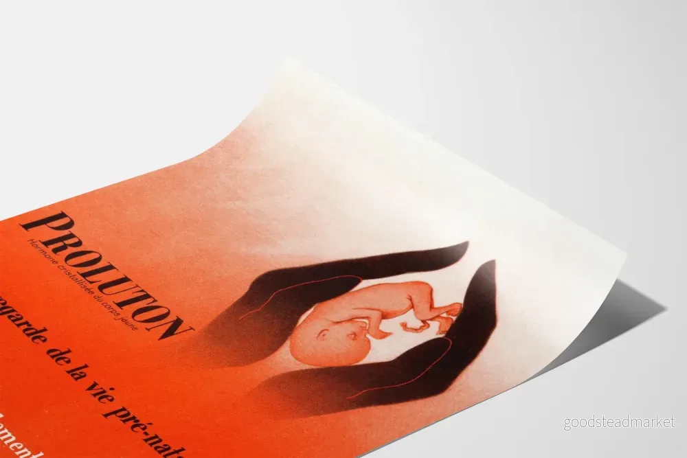 Vintageposter Proluton - Föräldraprotektion och preventivmedel mot missfall - Bild 3