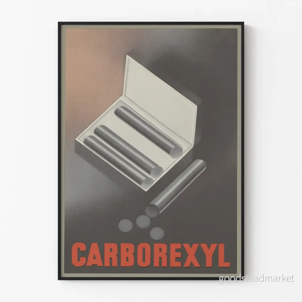 Vintageposter Carbroexyl för väggdekoration i retrostil