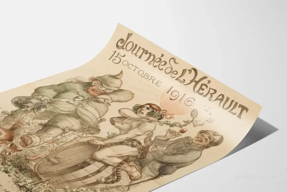 Gammal poster från Héraults dag 1916 – Krigsverk - Bild 3