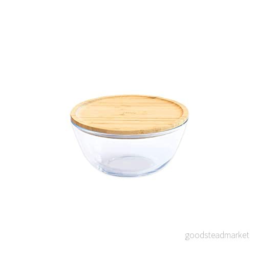 Pebbly PKV 011 rörskål, rund, med lock av bambu, 0,77 l 3760132814148