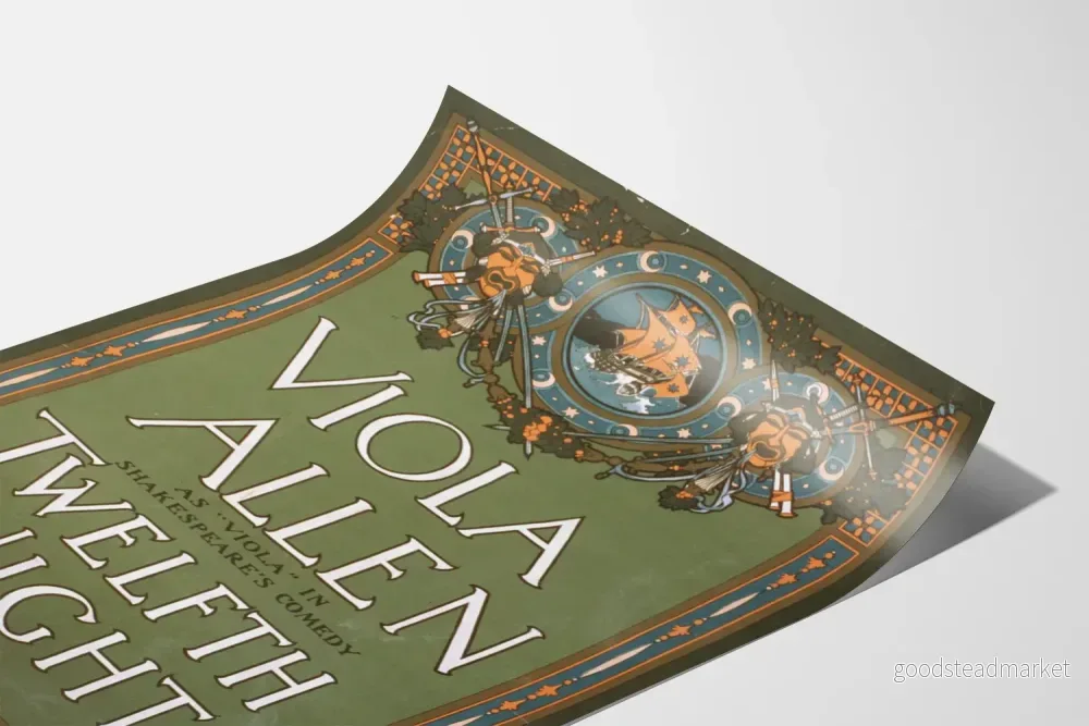 Vintageposter Viola Allen i Nattens Konungar - Väggdekoration för Klassisk Teater - Bild 3