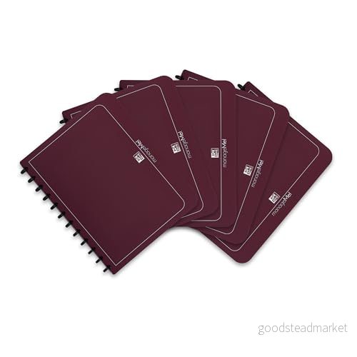 ELBA manageMe, ringmapp A4, med vario zipp, 25 fodral, bordeaux, 5 pack 4002030048331
