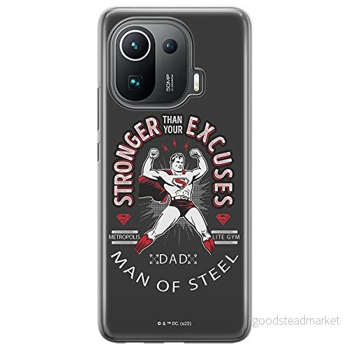 ERT GROUP mobiltelefonfodral för Xiaomi MI 11 PRO originalt och officiellt licensierat DC mönster Superman 025 optimalt anpassad till formen på mobiltelefonen, fodral tillverkad av TPU plast 5905131566836