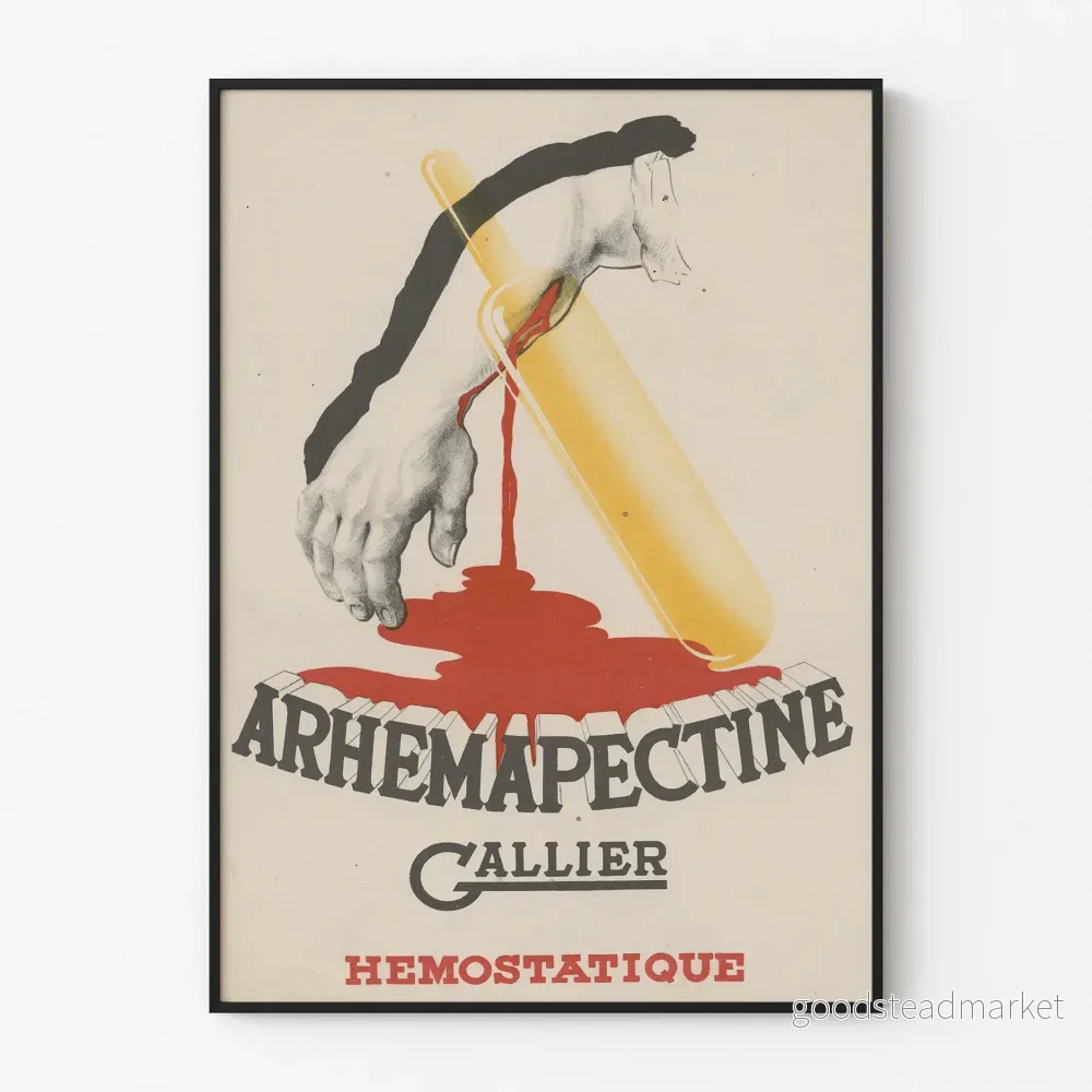 Vintageposter Arhemapectine Gallier - Väggdekoration för medicin